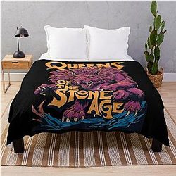 Queens of the Stone Age Monser Fanart Throw Blanket