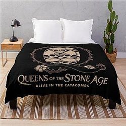 Queens of the Stone Age - Alive in the Catacombs Throw Blanket