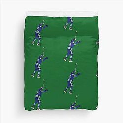 Quinn Hughes Goal Cele Drawing Duvet Cover