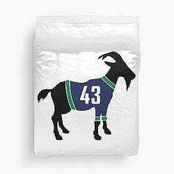 Quinn Hughes GOAT Duvet Cover