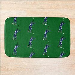 Quinn Hughes goal drawing Bath Mat