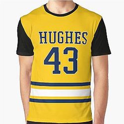 Quinn Hughes Michigan T-Shirt