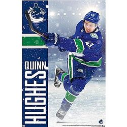 NHL Vancouver Canucks Quinn Hughes 20 Wall Poster 19L x 13W Premium Unframed Version