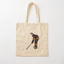 Quinn Hughes Face Off Cotton Tote Bag
