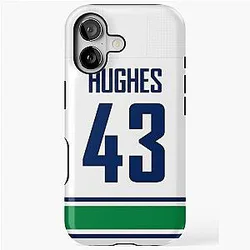 Vancouver Canucks Quinn Hughes Away Jersey Phone Case iPhone Tough Case