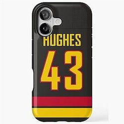 Vancouver Canucks Quinn Hughes Alternate Jersey Back Phone Case for iPhone Tough Case