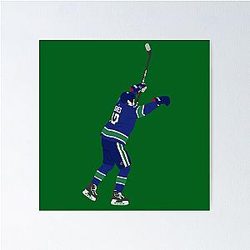 Quinn Hughes Goal Celly Drawing Poster