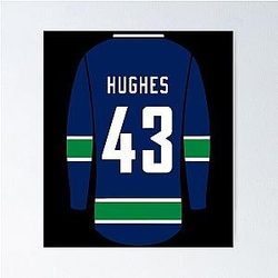 Quinn Hughes Jersey Classic T-Shirt Poster