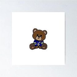 Quinn Hughes Bear Poster
