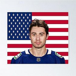 NHL USA Quinn Hughes Vancouver Canucks Poster