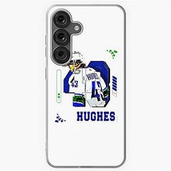 Quinn Hughes hockey player design Samsung Galaxy Soft Case