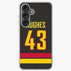 Vancouver Canucks Quinn Hughes Alternate Jersey Back Phone Case Samsung Galaxy Soft Case