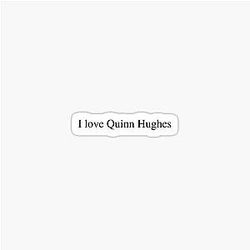 I love Quinn Hughes sticker