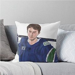 Quinn Hughes Portrait Pillow