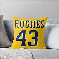 Quinn Hughes Michigan Throw Pillow