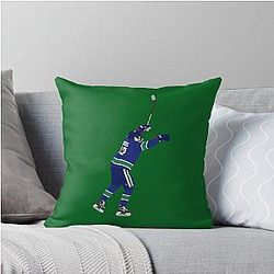 Quinn Hughes Goal Celly Throw Pillow