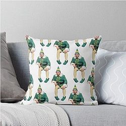 Quinn Hughes Elf Costume Throw Pillow