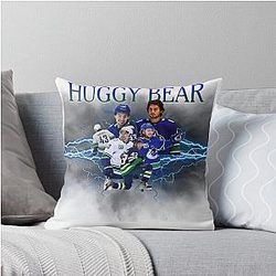 Huggy Bear Quinn Hughes Throw Pillow