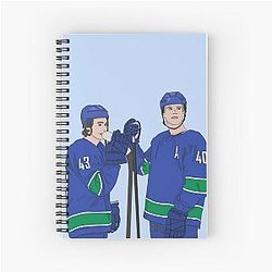 Quinn Hughes Elias Pettersson Spiral Notebook