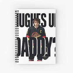 Quinn Hughes Dad Flag Spiral Notebook