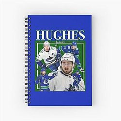 Quinn Hughes Retro Spiral Notebook