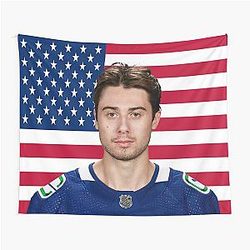 NHL USA Quinn Hughes Vancouver Canucks Tapestry