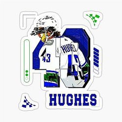 Quinn Hughes hockey player Sticker
