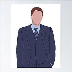 Rafael Barba Line Drawing Poster