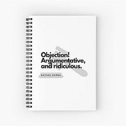 Rafael Barba Objection Gavel Spiral Notebook