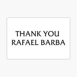Thank You Rafael Barba Sticker