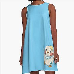 Rafayel Birb Pelushie Love and Deep Space Fanart A Line Dress