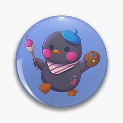 Rafayel Birb Pelushie - Love and Deep Space Fanart Pin