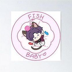 Love and Deepspace - Rafayel - Kitty - Fish Baby - Rafayel Qi - Poster