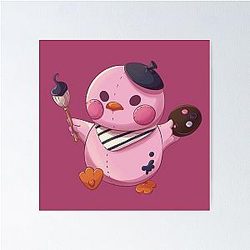 Rafayel Peach Blossom Birb Pelushie Love DeepSpace Fanart Poster