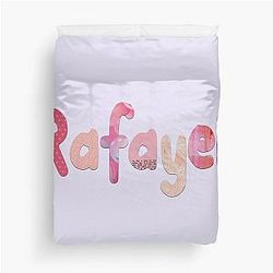 Rafayel Name Scrapbook Style Bold Duvet Cover