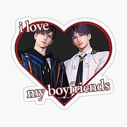 Love and Deepspace - Caleb and Rafayel - Otome Game Sticker - I Love My Boyfriend - Caleb and Rafayel