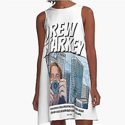 Cartoon Rafe Cameron Outer Banks Fan Art Drew Starkey OBX Aesthetic Design A-Line Dress