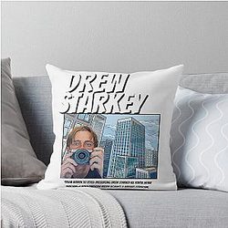 Cartoon Rafe Cameron Outer Banks Fan Art Drew Starkey OBX Aesthetic Design Throw Pillow