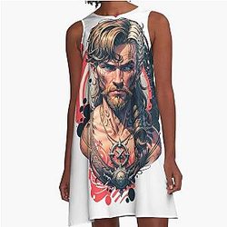 Viking Ragnar Lothbrok A-Line Dress