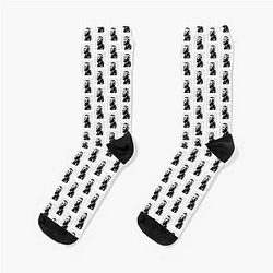 Ragnar Lothbrok Style Viking Warrior - Norse Mythology Legend Sketch Art Socks