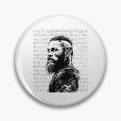 Ragnar Lothbrok Viking Warrior - Norse Mythology Legend Sketch Pin