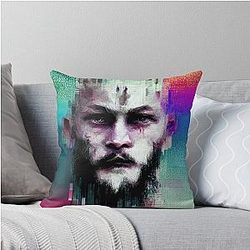 Ragnar Lothbrok Vikings Throw Pillow