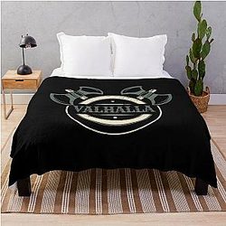 Viking Ragnar Valhalla Bird Flocks Warrior Former King Throw Blanket