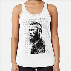 Ragnar Lothbrok Style Viking Warrior Norse Mythology Legend Sketch Art Tank Top