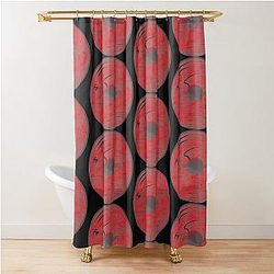 Bloody shield of Ragnar Lothbrok Shower Curtain