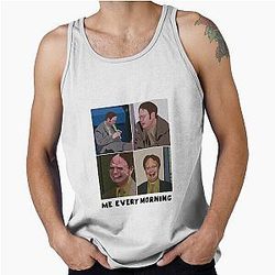 Funny The Office Illustration - Dwight Schrute - Rainn Wilson Tank Top