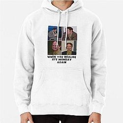 Funny The Office Illustration - Rainn Wilson - Dwight Schrute Monday Again Pullover Hoodie