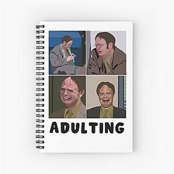 Funny The Office - Dwight Schrute - Rainn Wilson Adulting Spiral Notebook