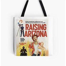 Raising Arizona alternative movie poster  Coen Brothers pulp book cover All Over Print Tote Bag