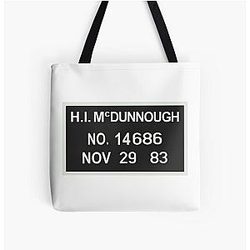 Raising Arizona Mugshot Letter All Over Print Tote Bag